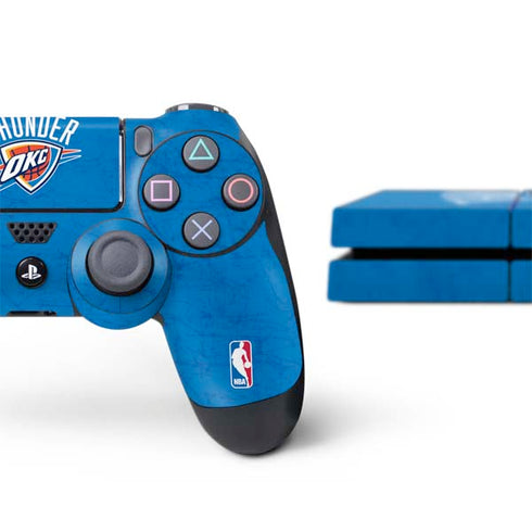 NBA Oklahoma City Thunder Primary Logo PS4 Console and Controller Bundle Skin