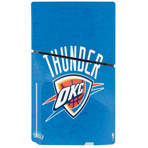 NBA Oklahoma City Thunder Primary Logo PS5 Slim Disk Bundle Skin