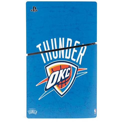 NBA Oklahoma City Thunder Primary Logo PS5 Slim Digital Edition Console Skin