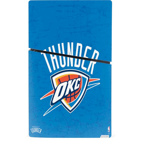 NBA Oklahoma City Thunder Primary Logo PS5 Slim Digital Edition Console Skin