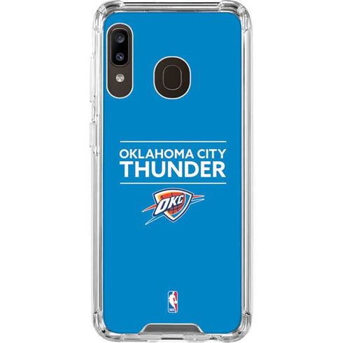 NBA Oklahoma City Thunder Standard - Blue Galaxy A30 Clear Case