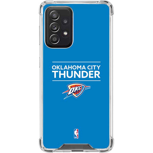 NBA Oklahoma City Thunder Standard - Blue Galaxy A52 5G Clear Case