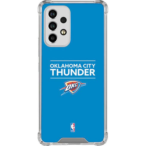 NBA Oklahoma City Thunder Standard - Blue Galaxy A53 5G Clear Case