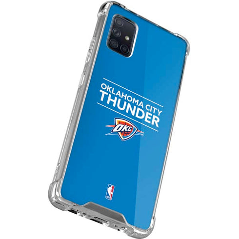 NBA Oklahoma City Thunder Standard - Blue Galaxy A71 5G Clear Case