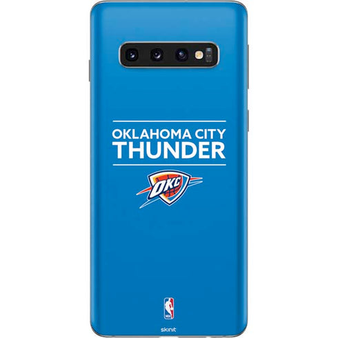 NBA Oklahoma City Thunder Standard - Blue Galaxy S10 Skin