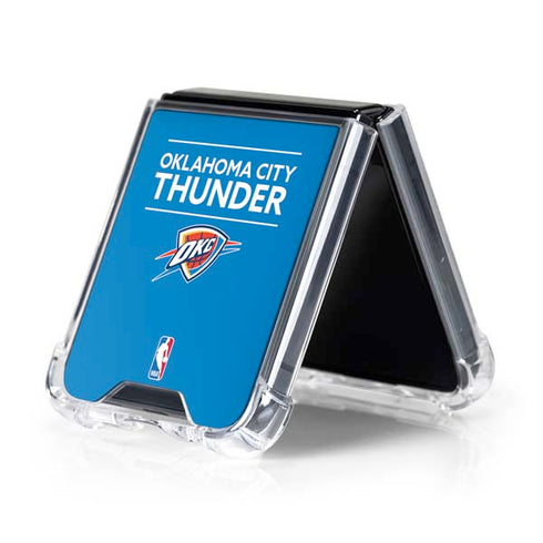 NBA Oklahoma City Thunder Standard - Blue Galaxy Z Flip5 5G Clear Case