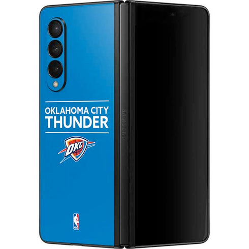 NBA Oklahoma City Thunder Standard - Blue Galaxy Z Fold3 5G Skin