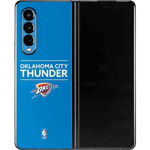 NBA Oklahoma City Thunder Standard - Blue Galaxy Z Fold3 5G Skin