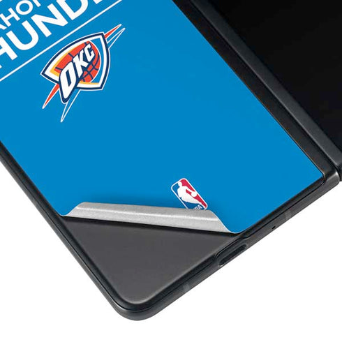 NBA Oklahoma City Thunder Standard - Blue Galaxy Z Fold3 5G Skin