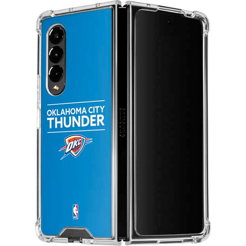 NBA Oklahoma City Thunder Standard - Blue Galaxy Z Fold4 5G Clear Case