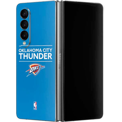 NBA Oklahoma City Thunder Standard - Blue Galaxy Z Fold4 5G Skin