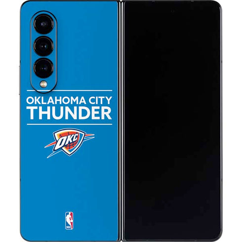 NBA Oklahoma City Thunder Standard - Blue Galaxy Z Fold4 5G Skin