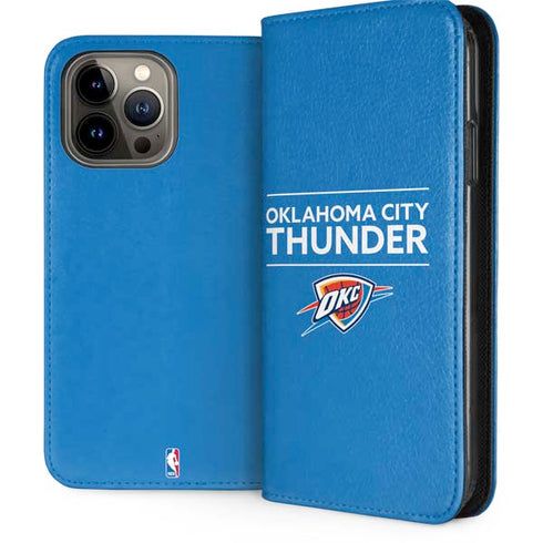 NBA Oklahoma City Thunder Standard - Blue iPhone 15 Pro Max Folio Case