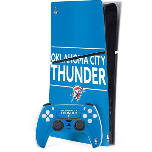 NBA Oklahoma City Thunder Standard - Blue PS5 Slim Digital Edition Console Skin