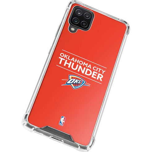 NBA Oklahoma City Thunder Standard - Orange Galaxy A12 Clear Case