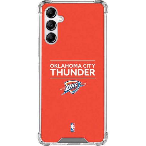 NBA Oklahoma City Thunder Standard - Orange Galaxy A14 5G Clear Case