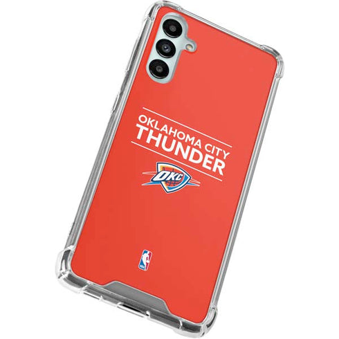 NBA Oklahoma City Thunder Standard - Orange Galaxy A14 5G Clear Case