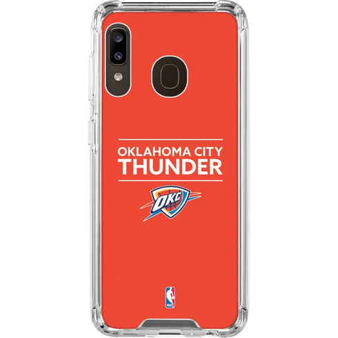 NBA Oklahoma City Thunder Standard - Orange Galaxy A30 Clear Case