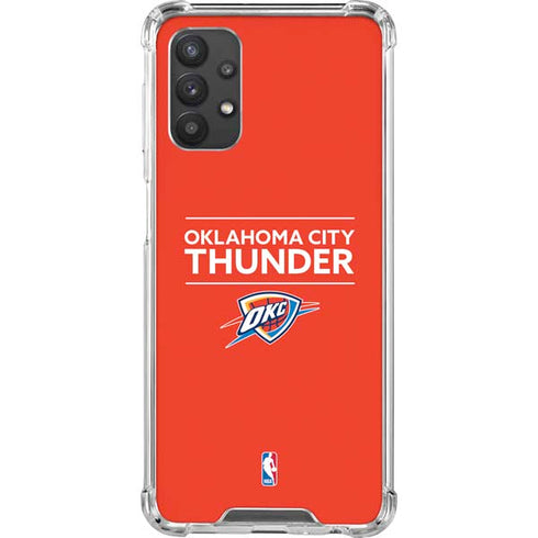 NBA Oklahoma City Thunder Standard - Orange Galaxy A32 5G Clear Case