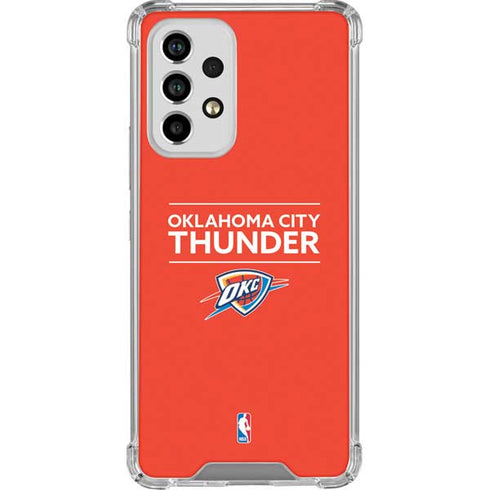 NBA Oklahoma City Thunder Standard - Orange Galaxy A33 5G Clear Case