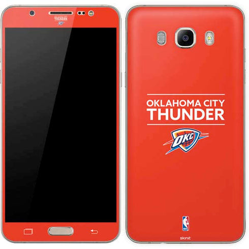 NBA Oklahoma City Thunder Standard - Orange Galaxy J7 Skin