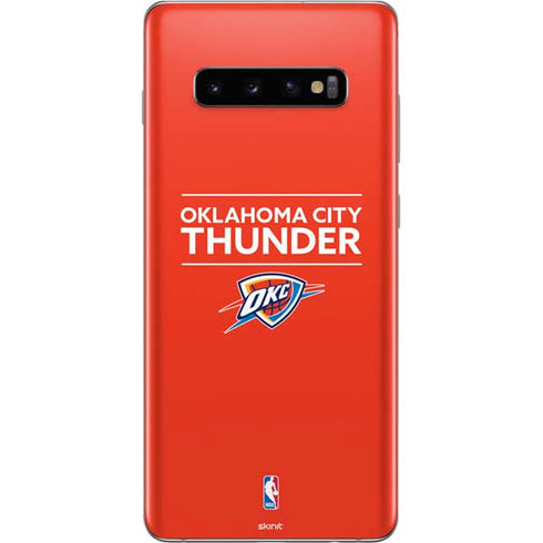 NBA Oklahoma City Thunder Standard - Orange Galaxy S10 Plus Skin