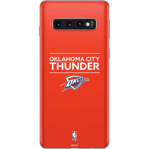 NBA Oklahoma City Thunder Standard - Orange Galaxy S10 Skin