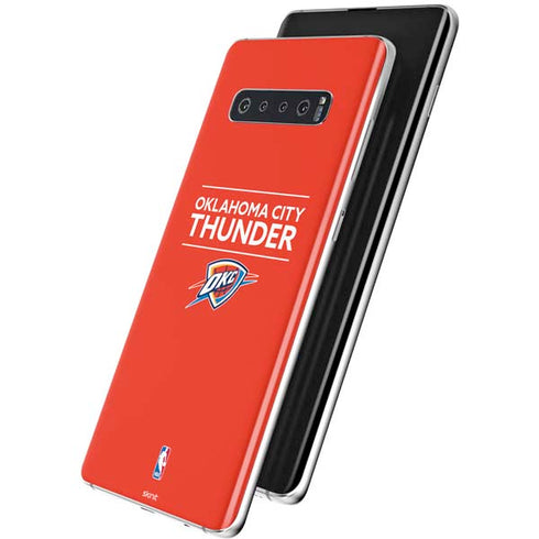 NBA Oklahoma City Thunder Standard - Orange Galaxy S10 Skin