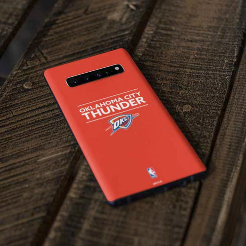 NBA Oklahoma City Thunder Standard - Orange Galaxy S10 Skin