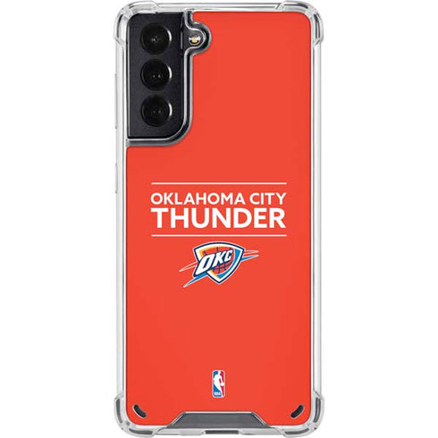 NBA Oklahoma City Thunder Standard - Orange Galaxy S21 5G Clear Case