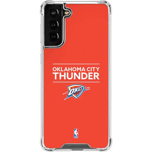 NBA Oklahoma City Thunder Standard - Orange Galaxy S21 FE Clear Case