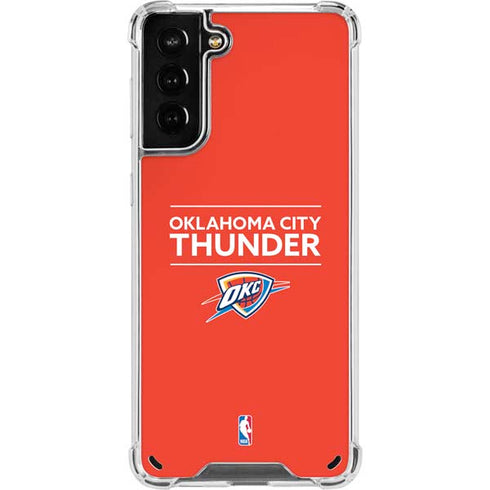 NBA Oklahoma City Thunder Standard - Orange Galaxy S21 Plus 5G Clear Case