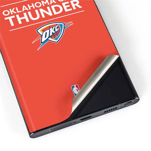 NBA Oklahoma City Thunder Standard - Orange Galaxy S22 Ultra Skin