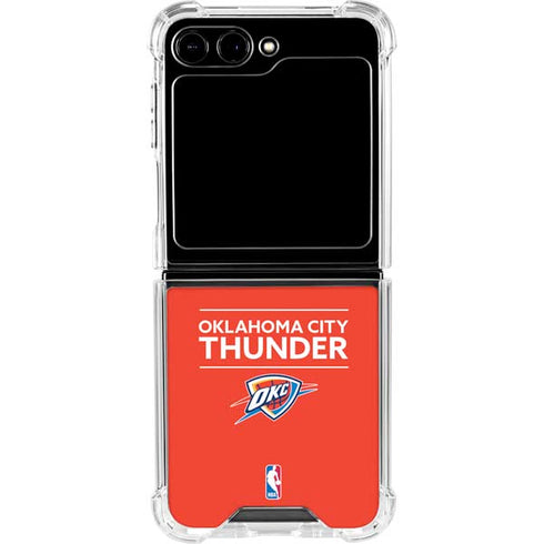NBA Oklahoma City Thunder Standard - Orange Galaxy Z Flip5 5G Clear Case