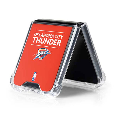 NBA Oklahoma City Thunder Standard - Orange Galaxy Z Flip5 5G Clear Case