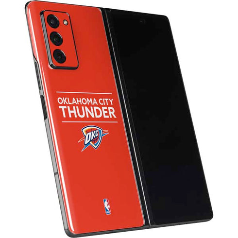 NBA Oklahoma City Thunder Standard - Orange Galaxy Z Fold2 5G Skin