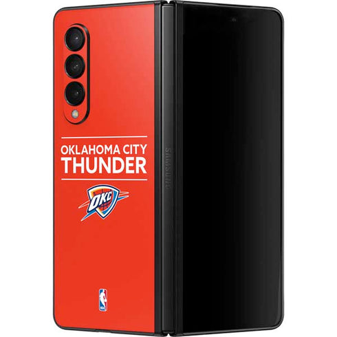 NBA Oklahoma City Thunder Standard - Orange Galaxy Z Fold3 5G Skin