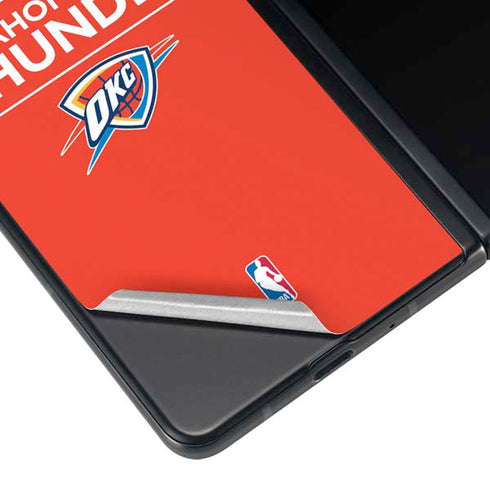 NBA Oklahoma City Thunder Standard - Orange Galaxy Z Fold3 5G Skin