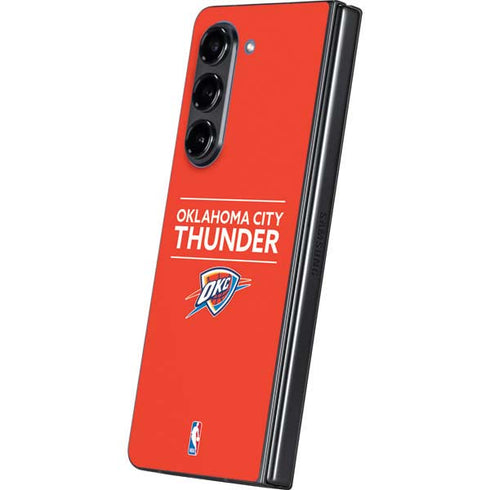 NBA Oklahoma City Thunder Standard - Orange Galaxy Z Fold5 5G Skin