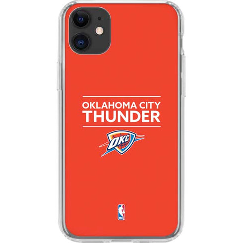 NBA Oklahoma City Thunder Standard - Orange iPhone 11 Clear Case