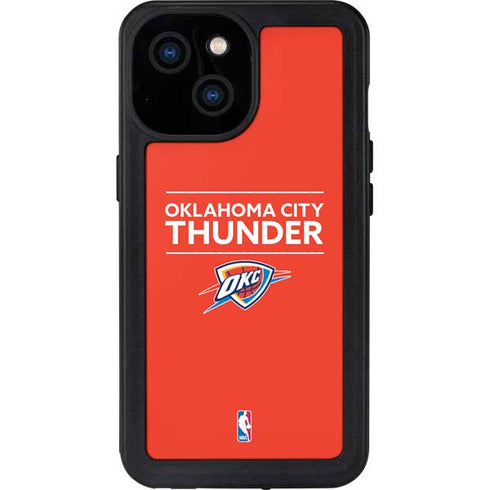 NBA Oklahoma City Thunder Standard - Orange iPhone 13 Mini Waterproof Case