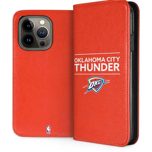 NBA Oklahoma City Thunder Standard - Orange iPhone 13 Pro Folio Case