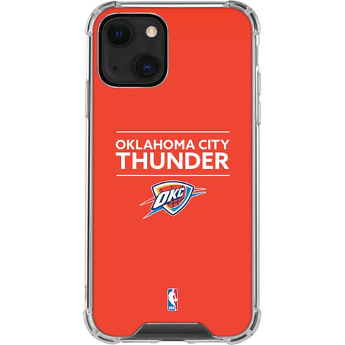 NBA Oklahoma City Thunder Standard - Orange iPhone 15 Plus Clear Case