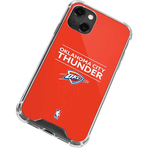 NBA Oklahoma City Thunder Standard - Orange iPhone 15 Plus Clear Case