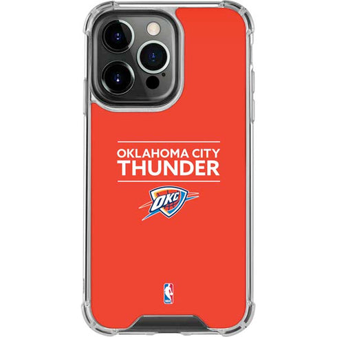 NBA Oklahoma City Thunder Standard - Orange iPhone 14 Pro Clear Case