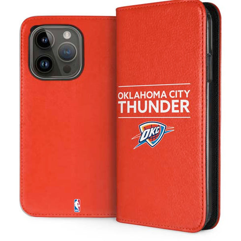 NBA Oklahoma City Thunder Standard - Orange iPhone 14 Pro Folio Case