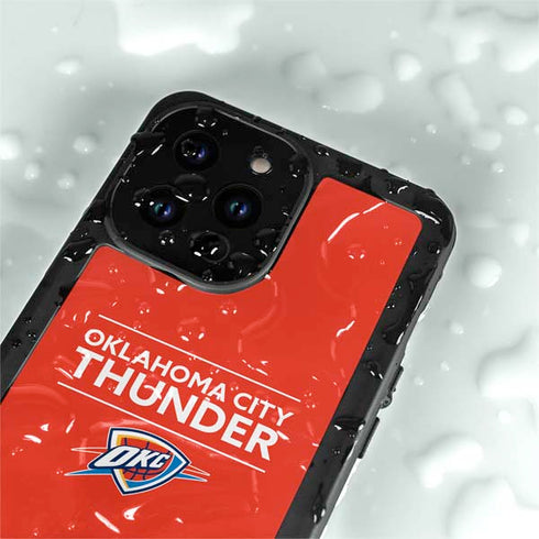 NBA Oklahoma City Thunder Standard - Orange iPhone 14 Pro Max Waterproof Case