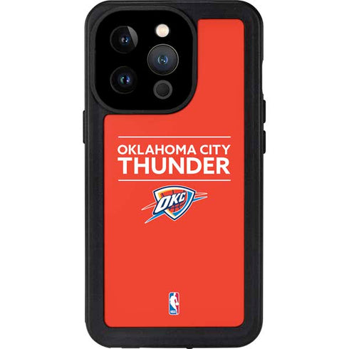 NBA Oklahoma City Thunder Standard - Orange iPhone 14 Pro Waterproof Case