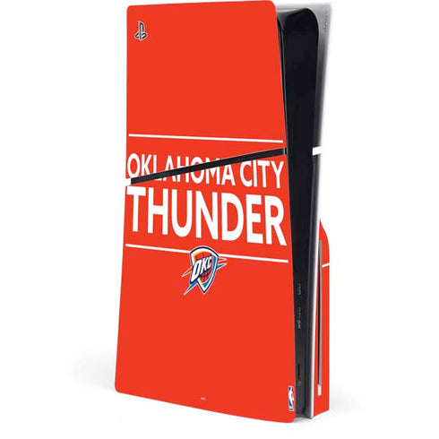 NBA Oklahoma City Thunder Standard - Orange PS5 Slim Disk Console Skin