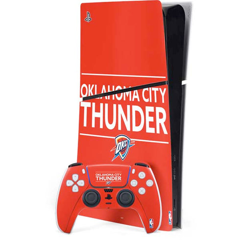 NBA Oklahoma City Thunder Standard - Orange PS5 Slim Digital Edition Bundle Skin